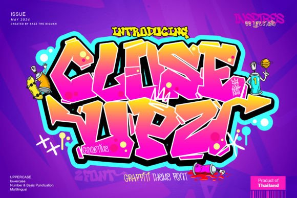 Close Upz: A Graffiti Font for Bold, Expressive Design