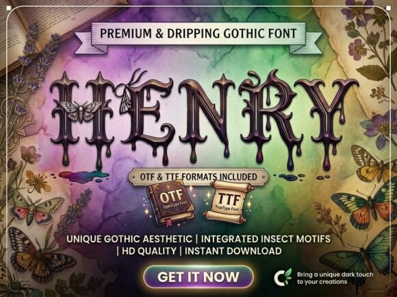 Henry: A Gothic Typeface with Macabre Elegance