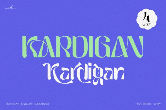 Kardigan: The Retro Display Font with a Modern Twist