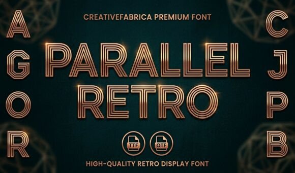 Parallel Retro: Geometric Lines Meet 70s Futurism