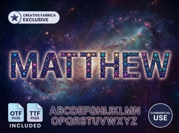 Reach for the Heavens: The Cosmic Allure of Matthew Typeface